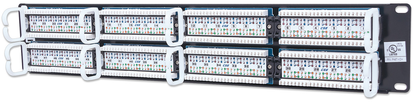 Intellinet 513579 Cat5e Patch Panel 48 Ports 19" Rackmount UL E313857 UTP Ethernet Supports 22-26 AWG 2U Height