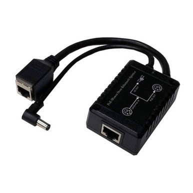 Tycon PoE Splitter. 48VDC 802.3af PoE input and passthru RJ45 Socket output. 12VDC 15W output.