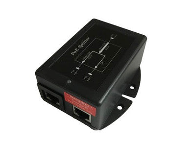 Tycon PoE Gigabit splitter. 40-60VDC 802.3at/Passive PoE input, Voltage in - 1V output, 16W per port