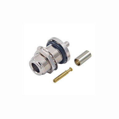 L-Com ANF-3700 Type N Female Crimp Bulkhead to RG58/RG141/RG142‚ CA-195‚ WBC195‚ LMR195 cable types