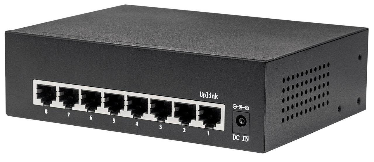 Intellinet 561204 8-Port Gigabit PoE+ Switch 60W Power Budget Private VLAN Auto-Sensing Ports Green Ethernet