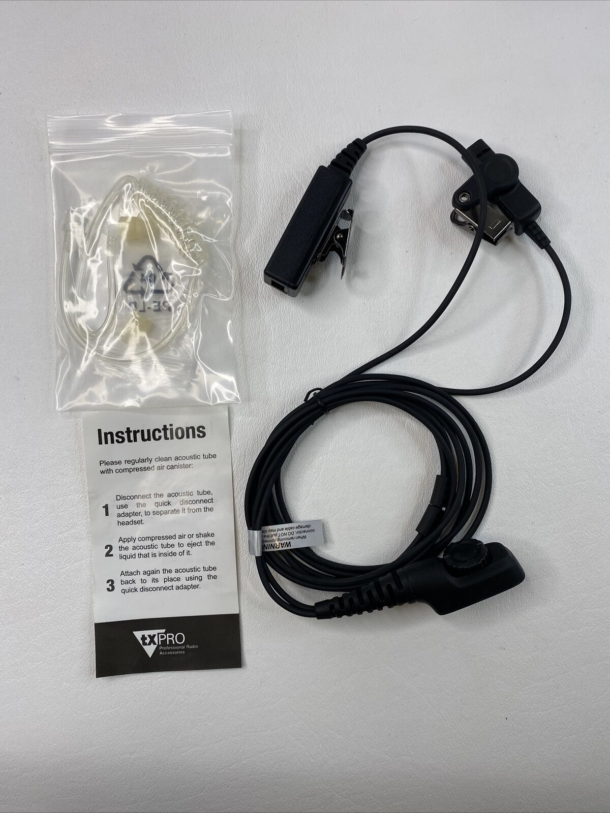 Txpro TX-880-H05 Hytera 3 PCS 2-Wire Lapel Microphone for PD-706 PD-786 PT-580