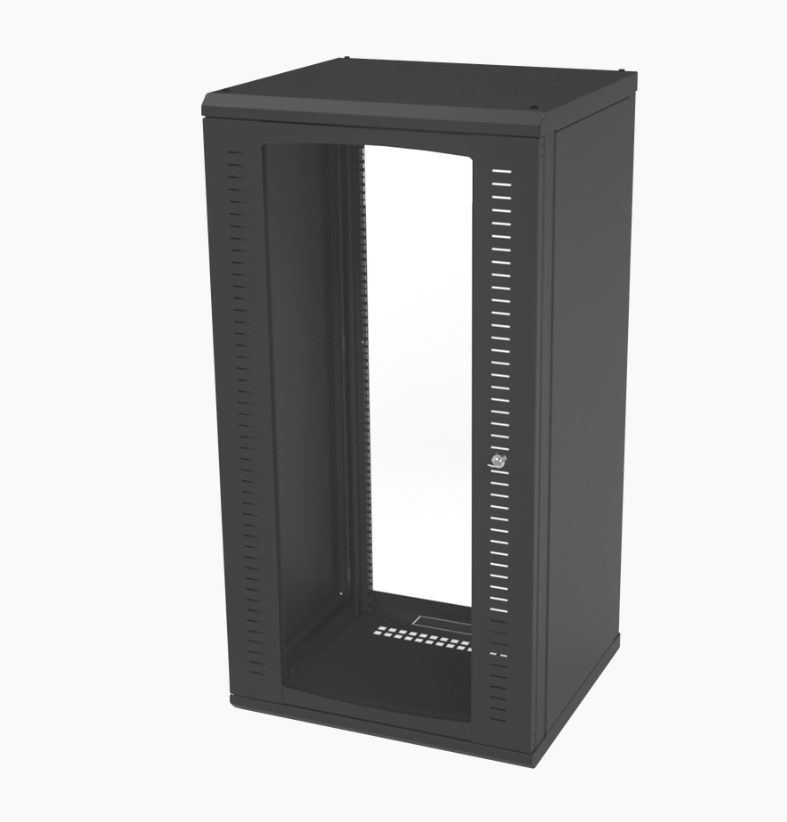 19" 24U Rack Wall Mounted, Single Section Enclosure Network Server Rack Cabinet