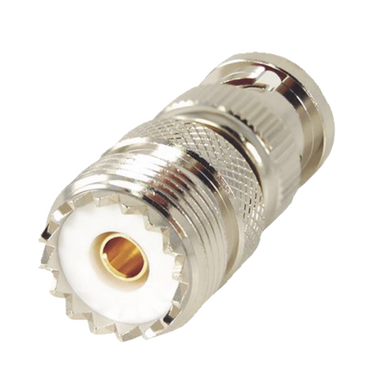 RF INDUSTRIES RFB-1136 50 Ohm Line Adapter from BNC Male to UHF Female (SO-239)