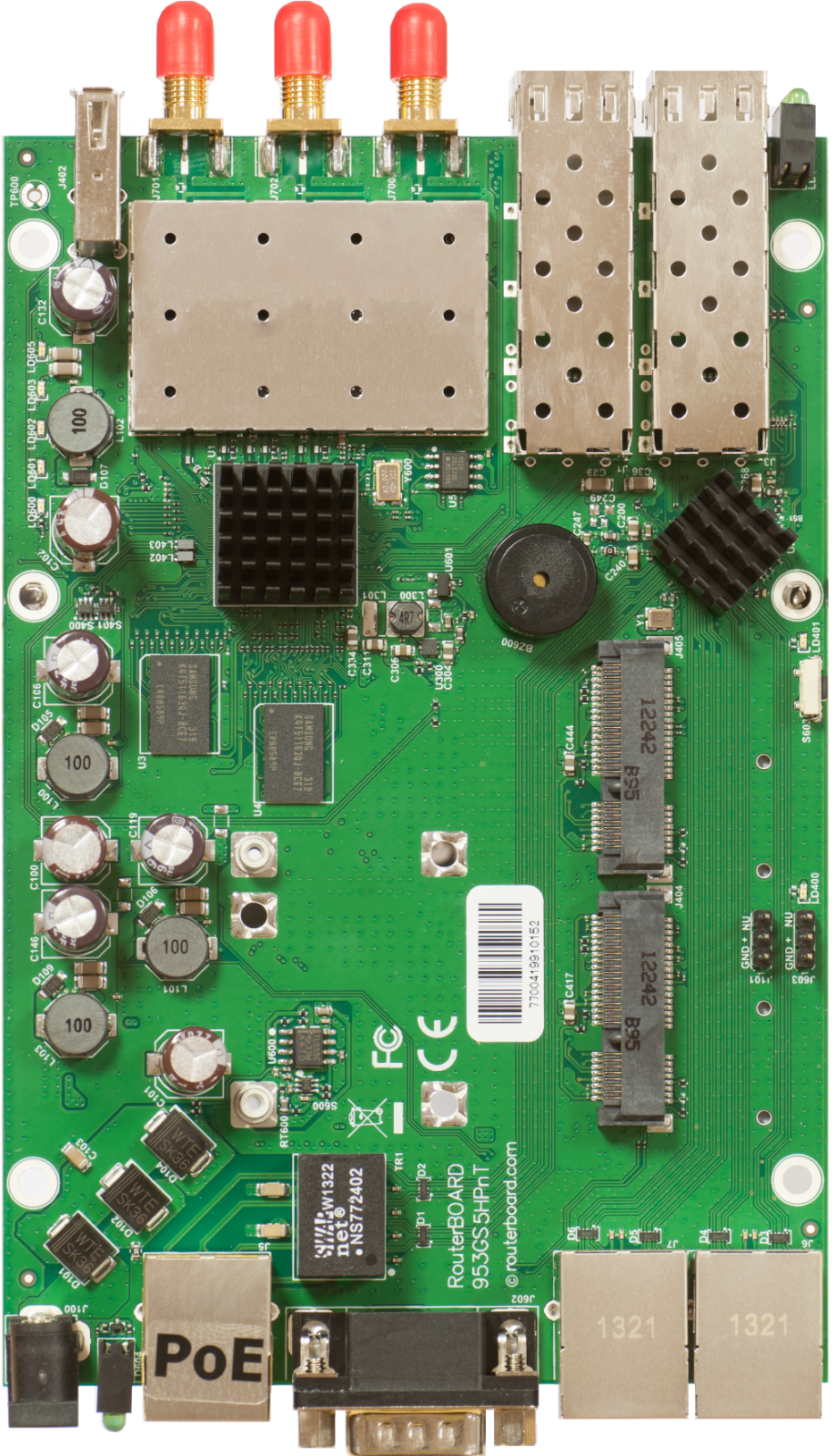 Mikrotik RB953GS-5HNT-RP RouterBOARD 1600mW 3x3 MIMO Triple Chain RPSM ...