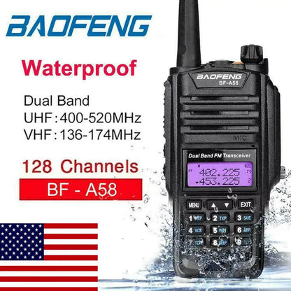 Baofeng BF-A58 5w IP67 Waterproof Two Way Radio VHF/UHF Dual Band