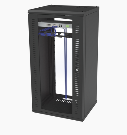 19" 24U Rack Wall Mounted, Single Section Enclosure Network Server Rack Cabinet