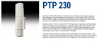 Cambium PTP 230 5781BH20 5.7 GHZ Backhaul Integrated with AES 20Mbps