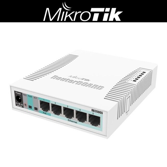 Mikrotik CSS106-5G-1S Smart Switch RB260GS 5x Gigabit Ethernet Smart Switch