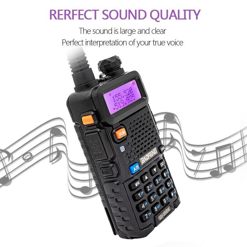 Baofeng UV-5R 8W Tri-Power Dual Band 1/4/8W Walkie Talkie Scanner Ham Radio US