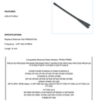 EhubAmerica DEPM450 Replacement UHF Helical Antenna 400-470 MHz for Motorola CP200D