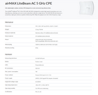 Ubiquiti LBE-5AC-XR LiteBeam AC XR airMax 5GHz CPE Radio 29 dBi High-Gain Antena