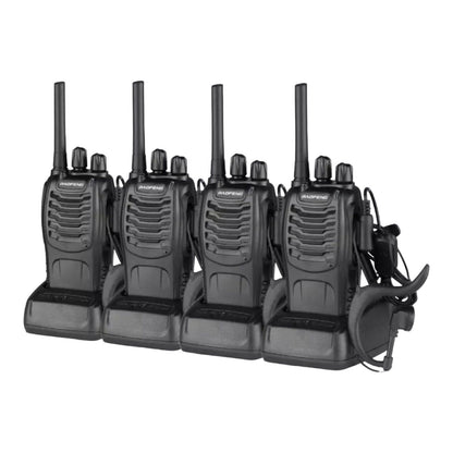 4 Pack Baofeng BF-88A Walkie Talkie 2 Two Way Radio Long Range Handheld FRS