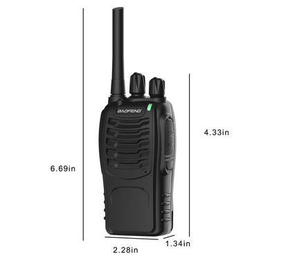 4 Pack Baofeng BF-88A Walkie Talkie 2 Two Way Radio Long Range Handheld FRS