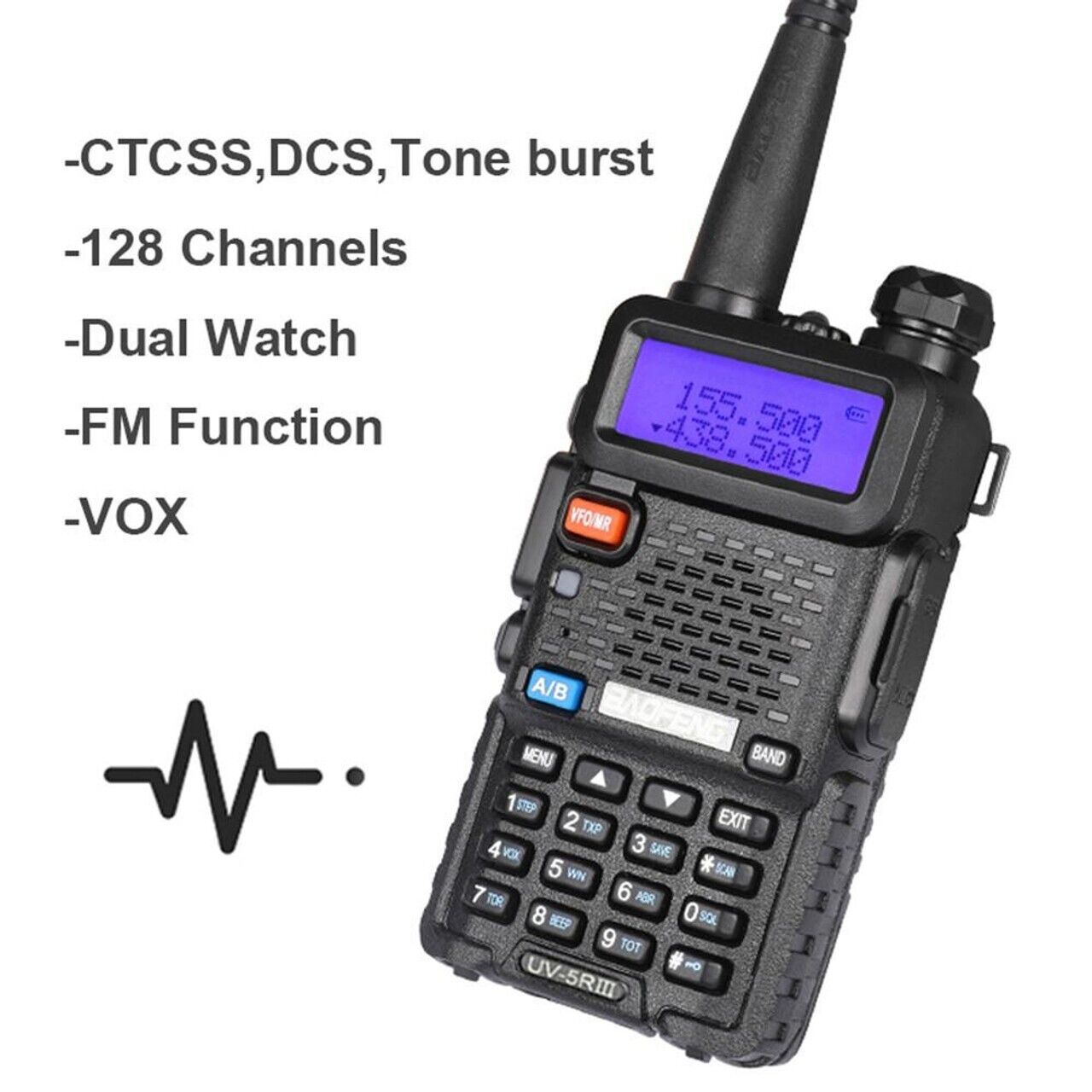 Baofeng UV-5R III TRI-BAND Walkie Talkie VHF UHF FM HAM 136-174 220-260 400-520