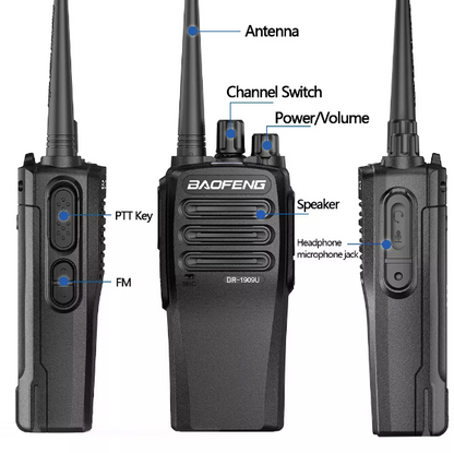 BaoFeng DR-1909 DMR Walkie Talkie 5W UHF 400-470MHz Two Way Radio 2800mAh Batter