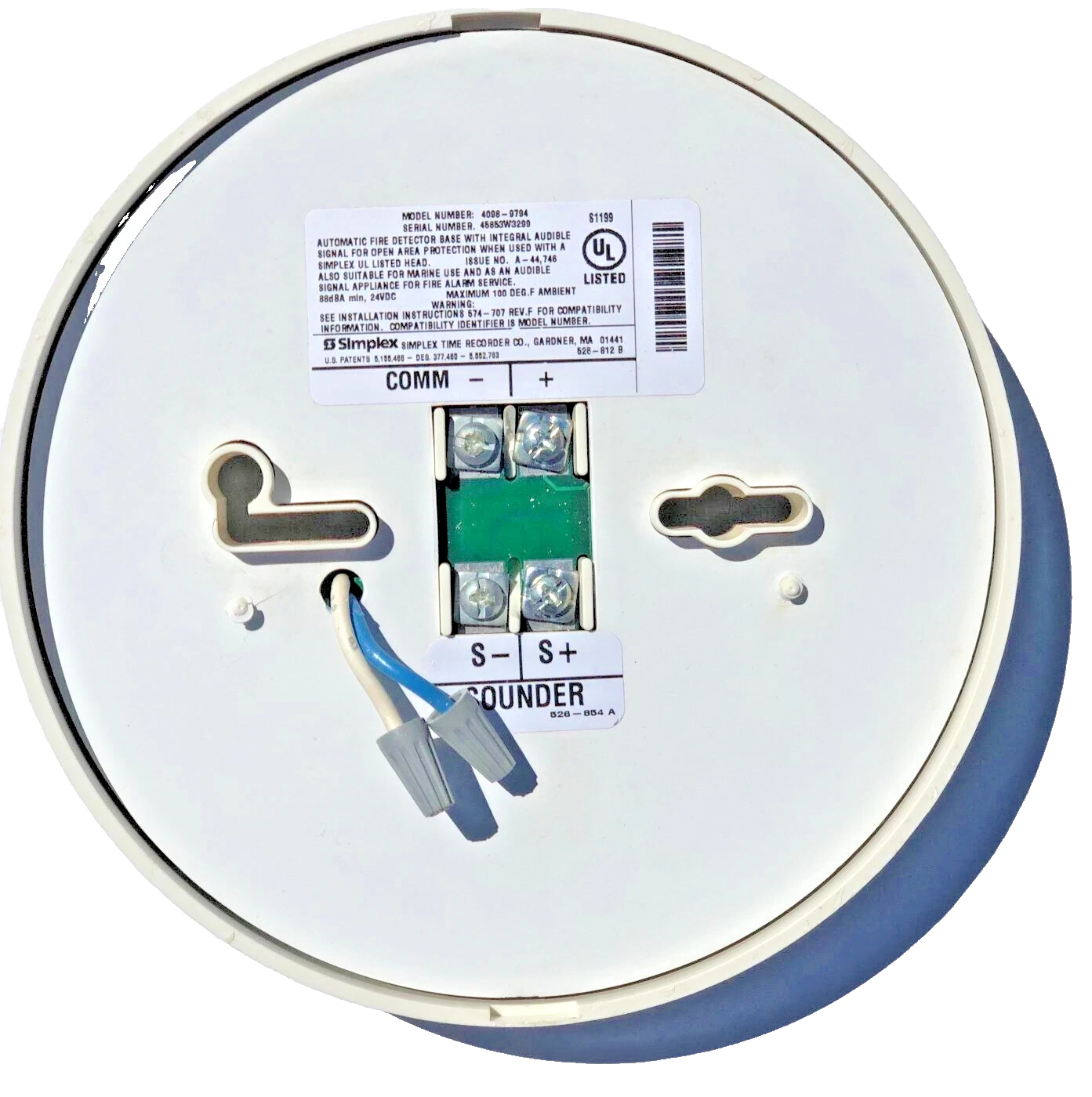 Simplex 4098-9794 Ssd Sounder Base Null