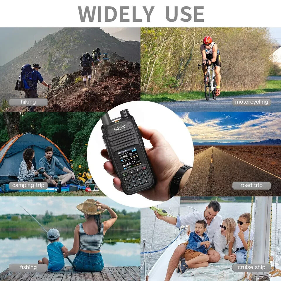 Talkpod A36Plus GMRS Handheld HAM Two Way Radio Walkie Talkie VHF UHF AIRBAND