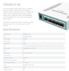 Mikrotik CRS106-1C-5S Cloud Router Switch 5x 1.25Gbps SFP cages RouterOS