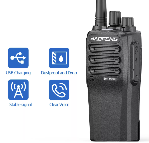 BaoFeng DR-1909 DMR Walkie Talkie 5W UHF 400-470MHz Two Way Radio 2800mAh Batter