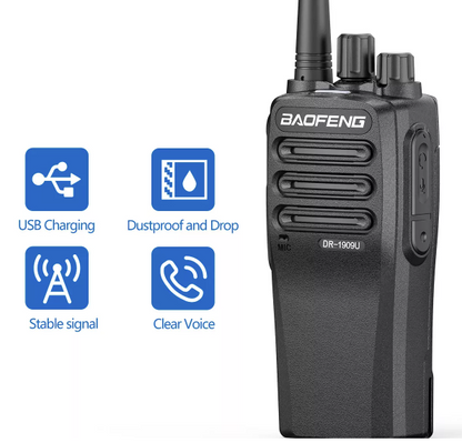 BaoFeng DR-1909 DMR Walkie Talkie 5W UHF 400-470MHz Two Way Radio 2800mAh Batter