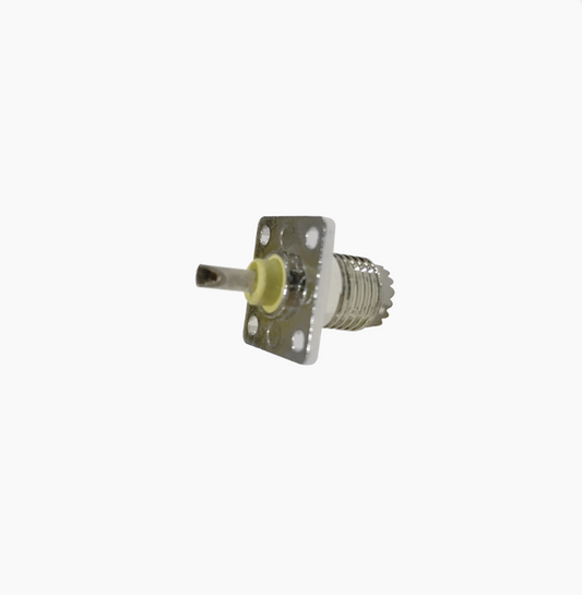 RF Industries RFU-603-1 Mini UHF Female Panel Mount Connector 4 Hole Flange