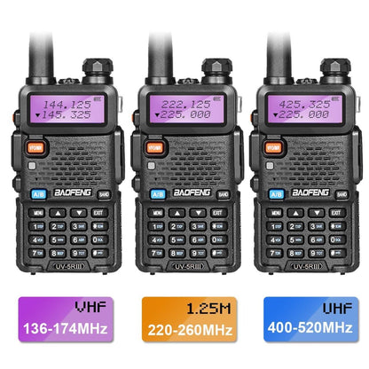 Baofeng UV-5R III TRI-BAND Walkie Talkie VHF UHF FM HAM 136-174 220-260 400-520