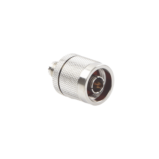 RF Industries RFU-625 Straight Adaptor from Mini UHF Female to N Male Connector