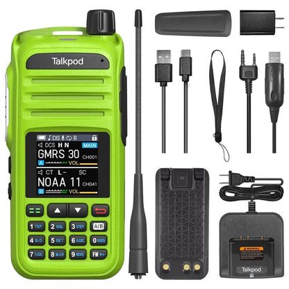 Talkpod A36Plus GMRS/HAM Handheld Two Way Radio Walkie Talkie VHF UHF AIRBAND