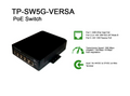 Tycon Power TP-SW5G-VERSA PoE Switch 44-57VIn 5 Port MultiOut GigE PoE