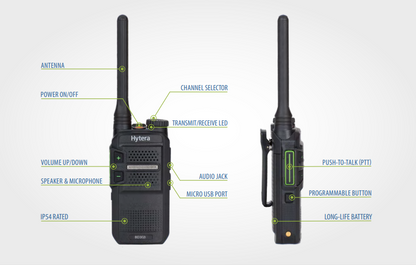 Hytera BD302i Handheld Portable Two-Way Radio UHF 400-470MHz DMR Digital Analog