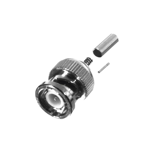 Rf Industries RFB-1106-6 BNC Male Connector With Small Ferrule to Crimp on RG-174/U, Ni/Au