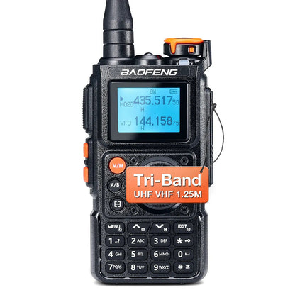 Baofeng K6 Tri-Band Radio 6W 999 CH UHF VHF 1.25M NOAA FM Air Receiver 2600mAh