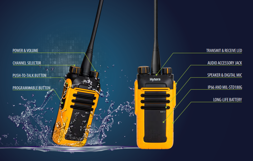 Hytera BD612I-U1 Digital Radio DMR Portable UHF 400-470MHZ 48CH 3zone