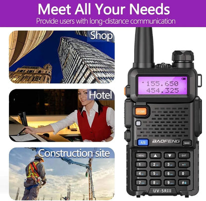 Baofeng UV-5R III TRI-BAND Walkie Talkie VHF UHF FM HAM 136-174 220-260 400-520