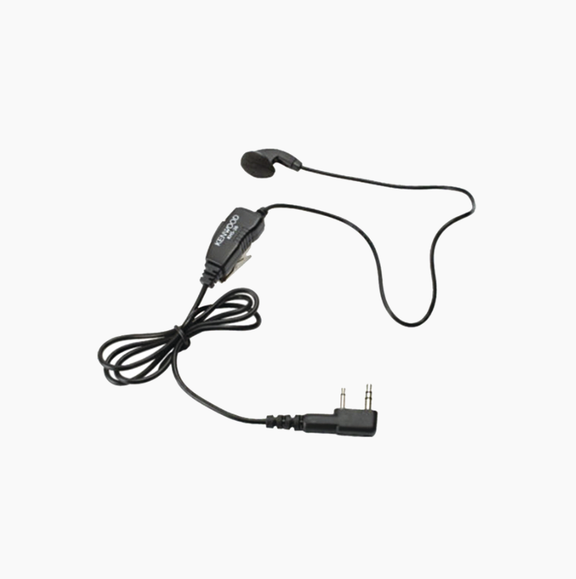 KENWOOD KHS-23 Heavy Duty Microphone Wire Clip PTT Mic With Earbud