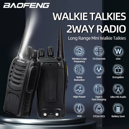 4Pk Baofeng BF-888SD GMSK Digital Noise Reduction UHF Encrypted UPGRADED BF-888S