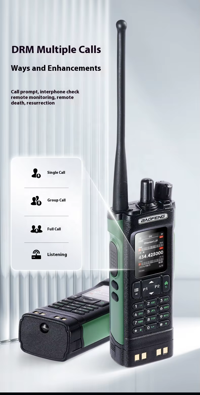 Baofeng DM-32 Walkie Talkie DMR GPS 10W GPS APRS Air Band FM Radio Type-C