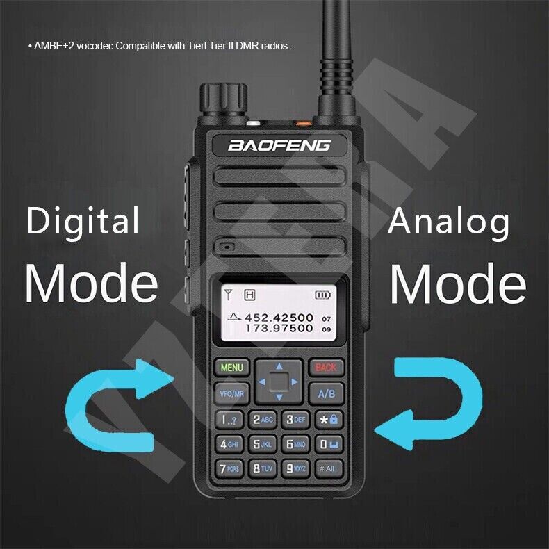 Baofeng DR-1801UV DMR Digital Radio Dual Band Tier 1+2 Walkie Talkie UHF VHF