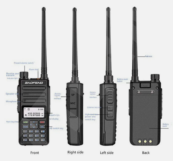 Baofeng DR-1801UV DMR Digital Radio Dual Band Tier 1+2 Walkie Talkie UHF VHF