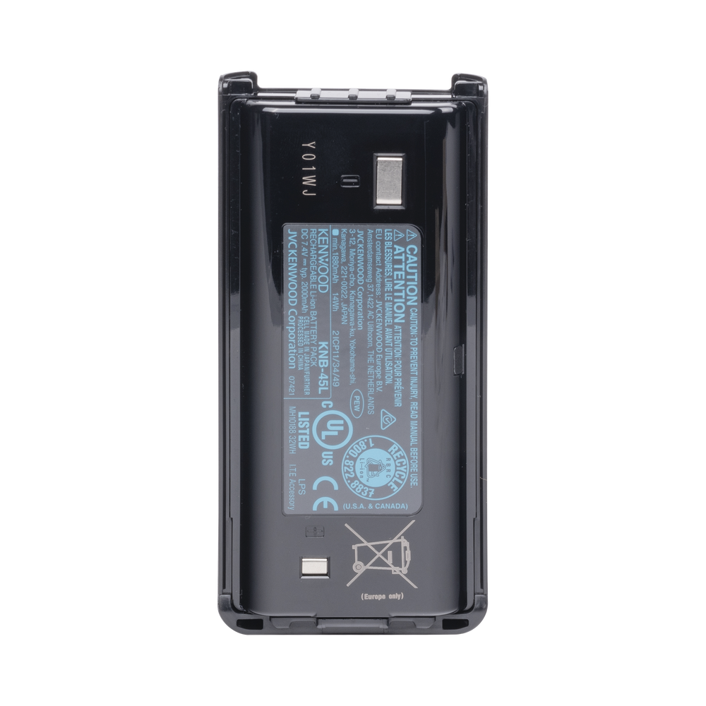 Kenwood KNB-45L  Li-Ion Battery, 2500 mAh NX-240/340 NX-1000 TK-2402/3402