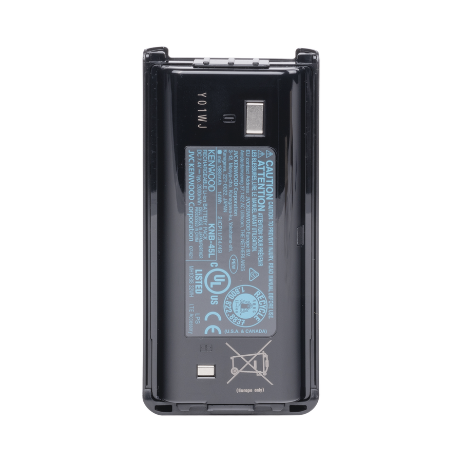 Kenwood KNB-45L  Li-Ion Battery, 2500 mAh NX-240/340 NX-1000 TK-2402/3402