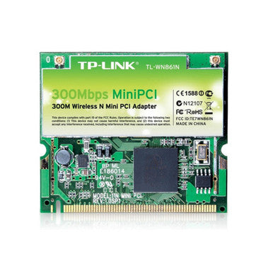 TP-LINK TL-WN861N Wireless N MiniPCI Adapter 300Mbps MIMO WPA/WPA2 Security Quick Secure Setup