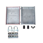 Tycon 10x8x3 inch Die Cast Al Outdoor Enclosure. w/ RJ45 feedthru and pole/wall mount