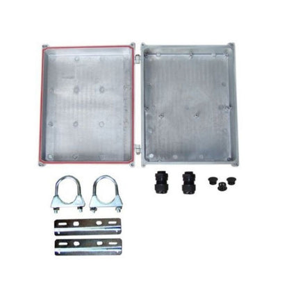 Tycon 10x8x3 inch Die Cast Al Outdoor Enclosure. w/ RJ45 feedthru and pole/wall mount