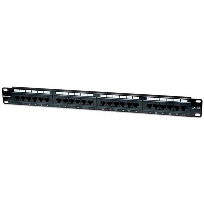 Intellinet 513555 Cat5e Patch Panel 24 Ports 19" Rackmount UL E313857 UTP Ethernet Supports 22-26 AWG