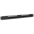 Intellinet 519526 Cat6 Patch Panel 16 Ports 19" Rackmount UL Listed UTP Ethernet Supports 22-26 AWG 1U Height