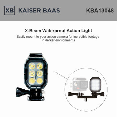 Kaiser Baas KBA13048 X-Beam Action Camera Light, compatible with the X250, X300, X450, X600, X-Series Action Camera