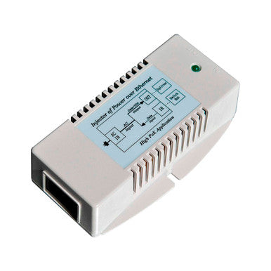 Tycon 100-240VAC Autoranging IN. 56V 35W Gigabit 802.3at PoE Injector. Surge Protected. US Power Cord
