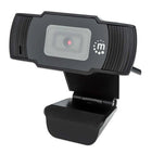 Manhattan 462006 USB Webcam 1080p Full HD Built-in Microphone Plug and Play For Video Conferencing
